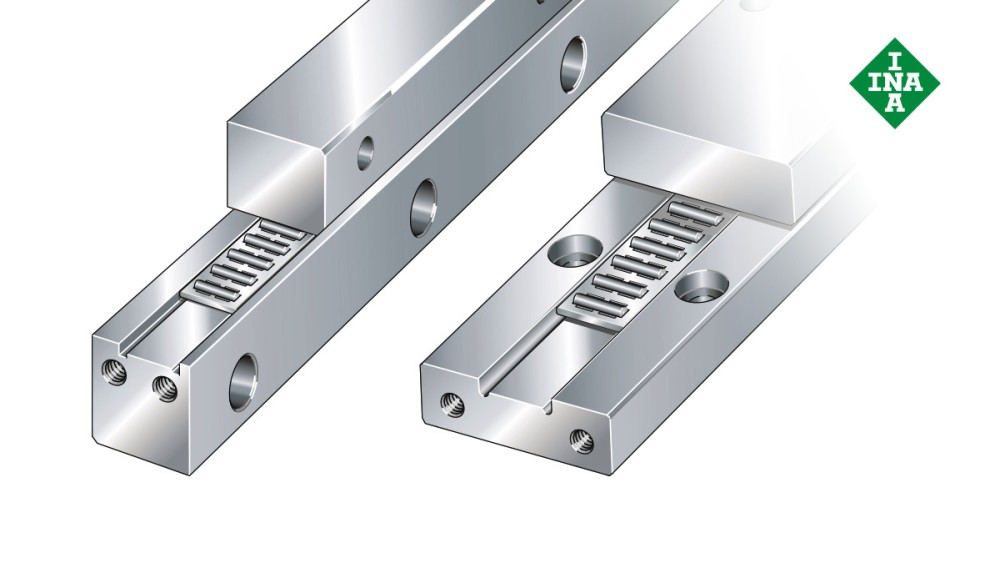 Schaeffler-lineairgeleidingen: J/S-geleidingsrails met vlakke kooi voor naaldrollen
